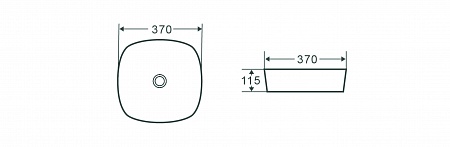 Раковина накладная Terminus Классик 370х370х115 Михайловск - фото 3
