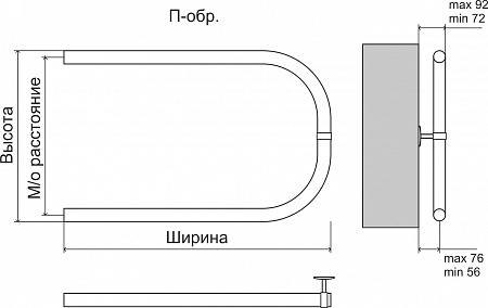 П-обр БШ 320х600 Полотенцесушитель  TERMINUS Михайловск - фото 3