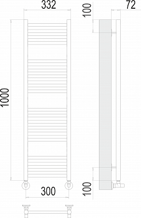 Аврора П20 300х1000 Полотенцесушитель  TERMINUS Михайловск - фото 3
