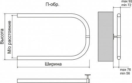 П-обр БШ 500х400 Полотенцесушитель  TERMINUS Михайловск - фото 3