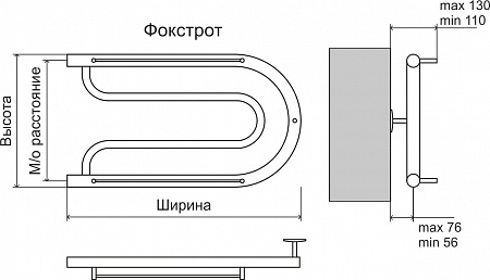 Фокстрот AISI 32х2 320х600 Полотенцесушитель  TERMINUS Михайловск - фото 3