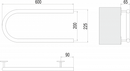 Электро 25 П-обр 600х200 Полотенцесушитель  TERMINUS Михайловск - фото 3